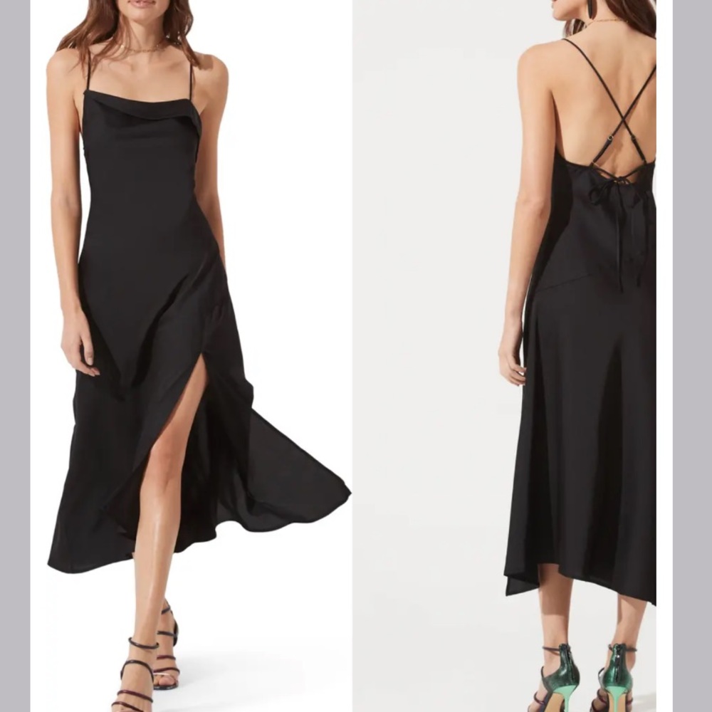 Cowl Slip Midi Dress. ASTR THE LABEL size L